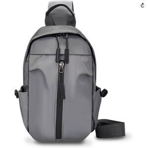 Sling Bag for Men, Crossbody Bag, Chest Bag, Sling Backpack- Gray